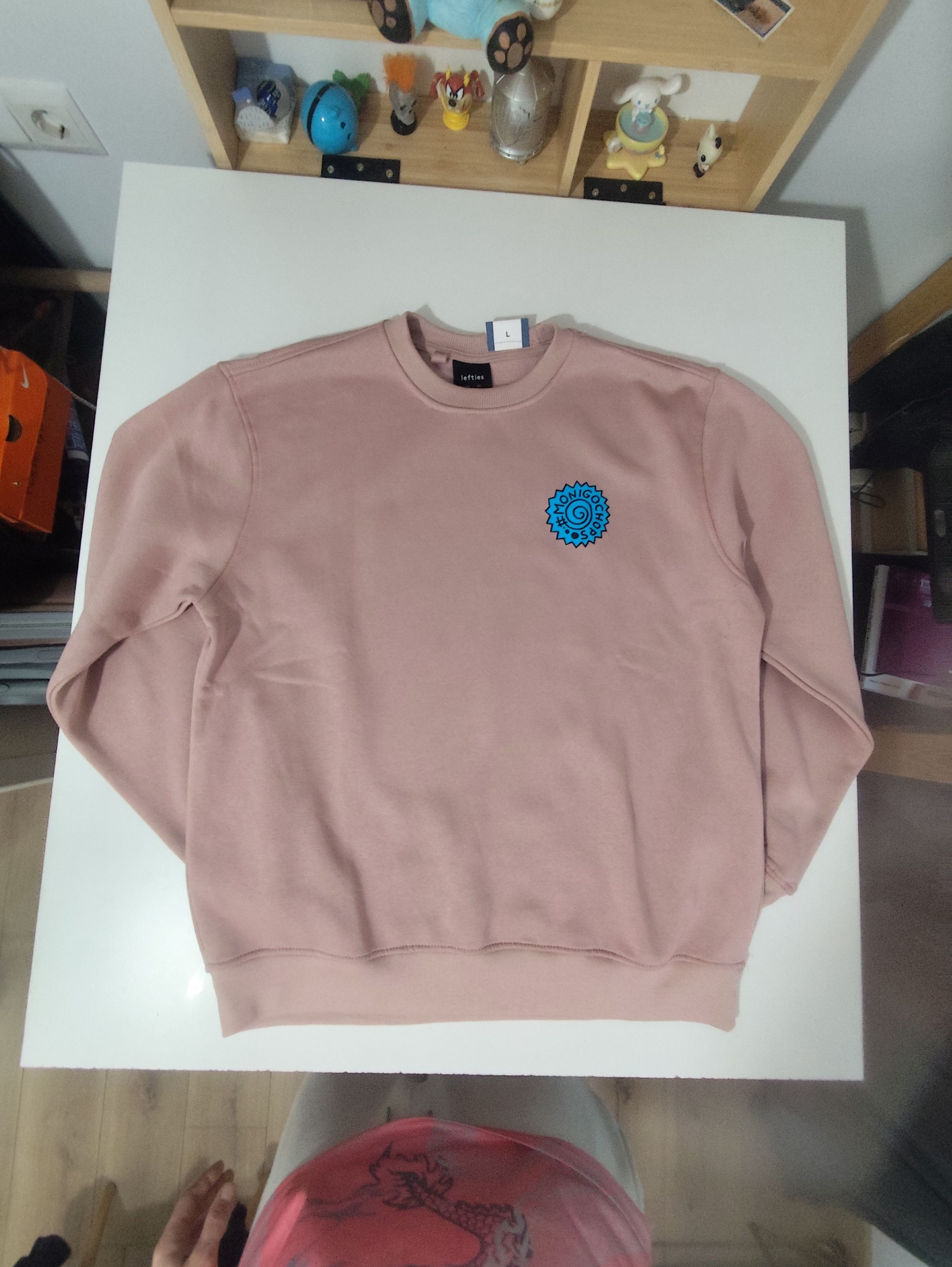 Sudadera rosa L detalle